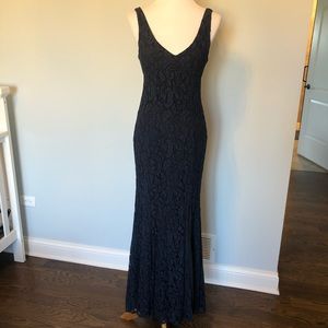 BCBG Navy Lace Dress w/ Slit size 6